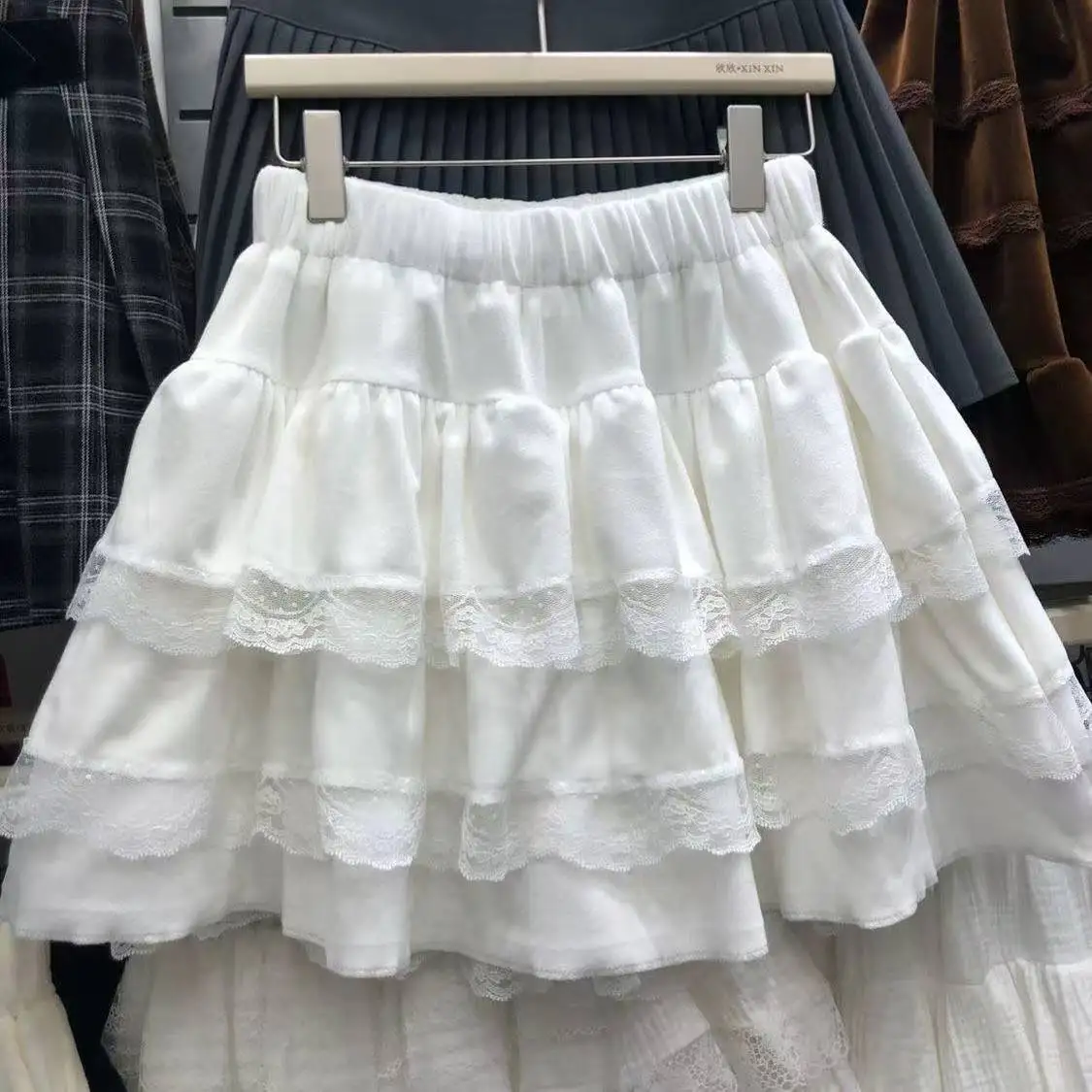 Y2k Cute Ruffled Plaid Skirt
