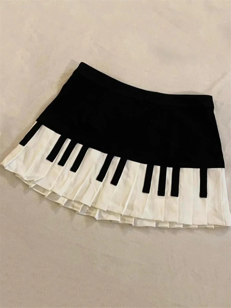 Y2k Cute Ruffled Plaid Skirt