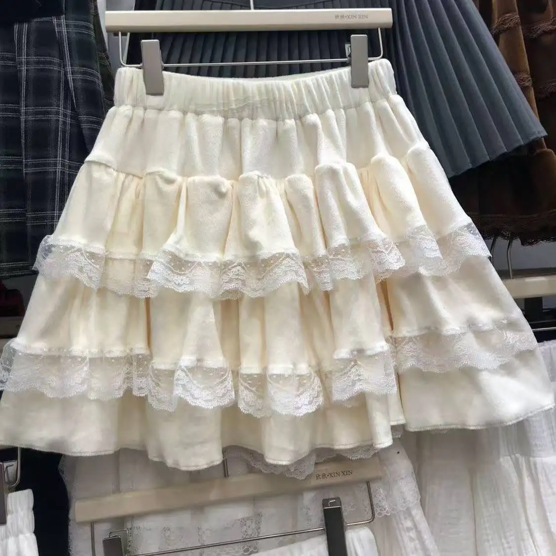 Y2k Cute Ruffled Plaid Skirt