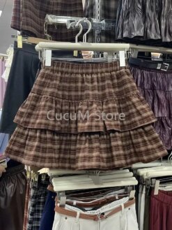 Alternative view of Y2k Cute Ruffled Plaid Skirt