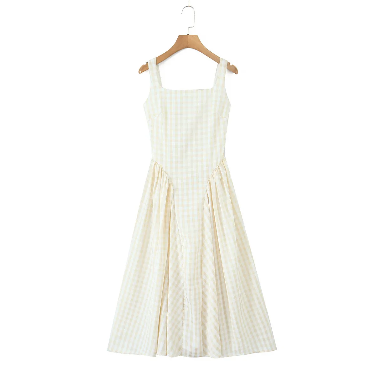 Cottagecore Picnic Gingham Dress