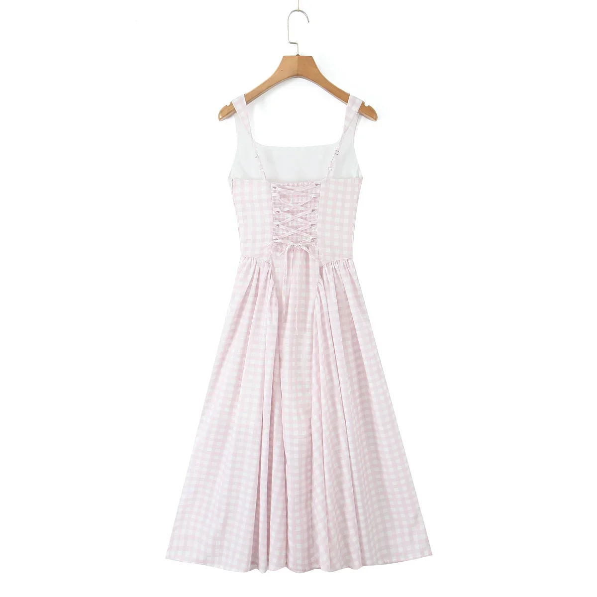 Cottagecore Picnic Gingham Dress