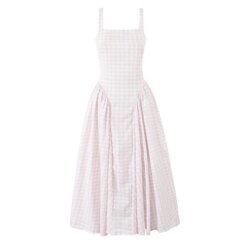 Cottagecore Picnic Gingham Dress