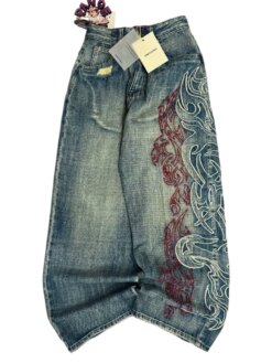 Y2K American Embroidery Baggy Jeans