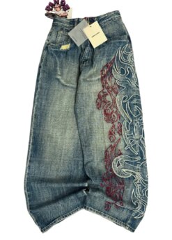 Y2K American Embroidery Baggy Jeans