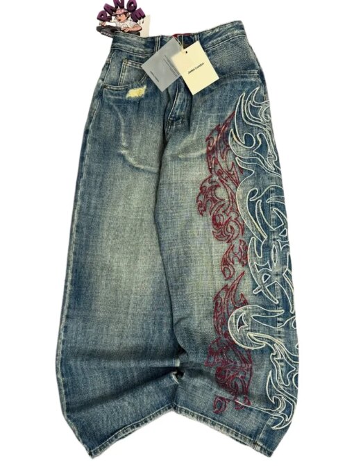 Y2K American Embroidery Baggy Jeans