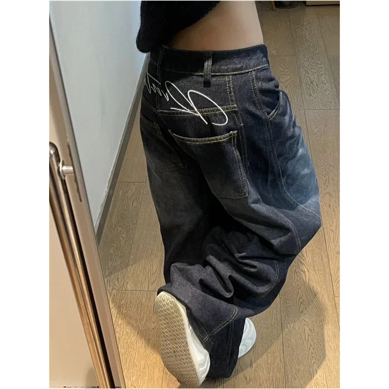 Black Vintage Design Hip Hop Jeans
