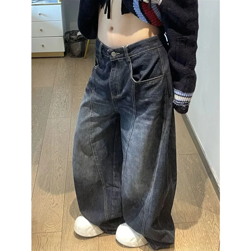 Black Vintage Design Hip Hop Jeans
