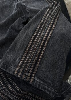 Retro Striped Fashionable Loose Jeans