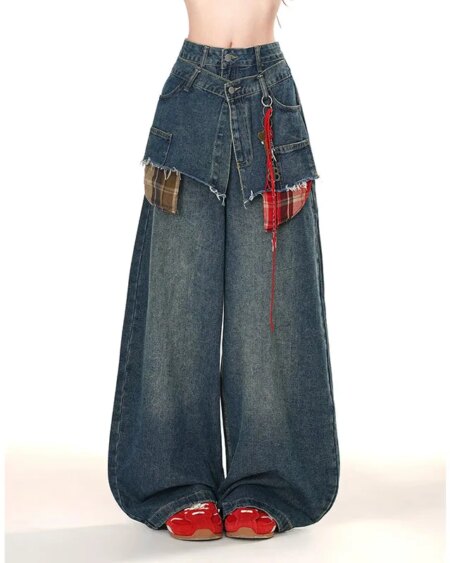 Vintage Oversized Wide-leg Pants