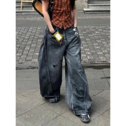 Alternative view of Black Jeans High Waisted Cargo Jeans