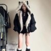 Fur Collar Hooded Coat
