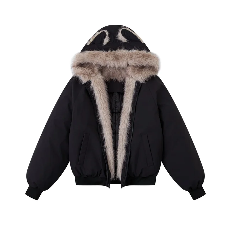 Fur Collar Hood Padded Jackets