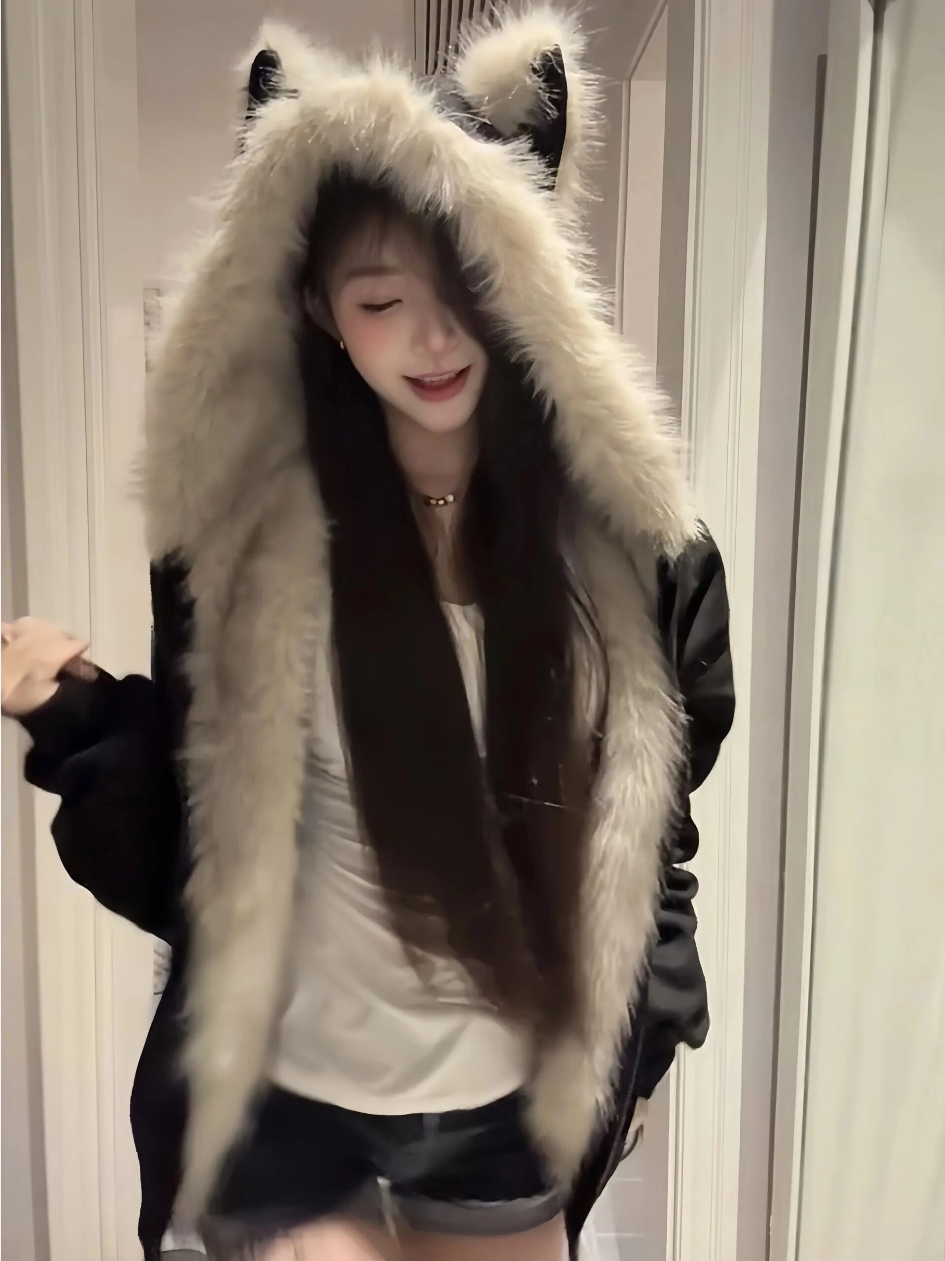 Fur Collar Hood Padded Jackets