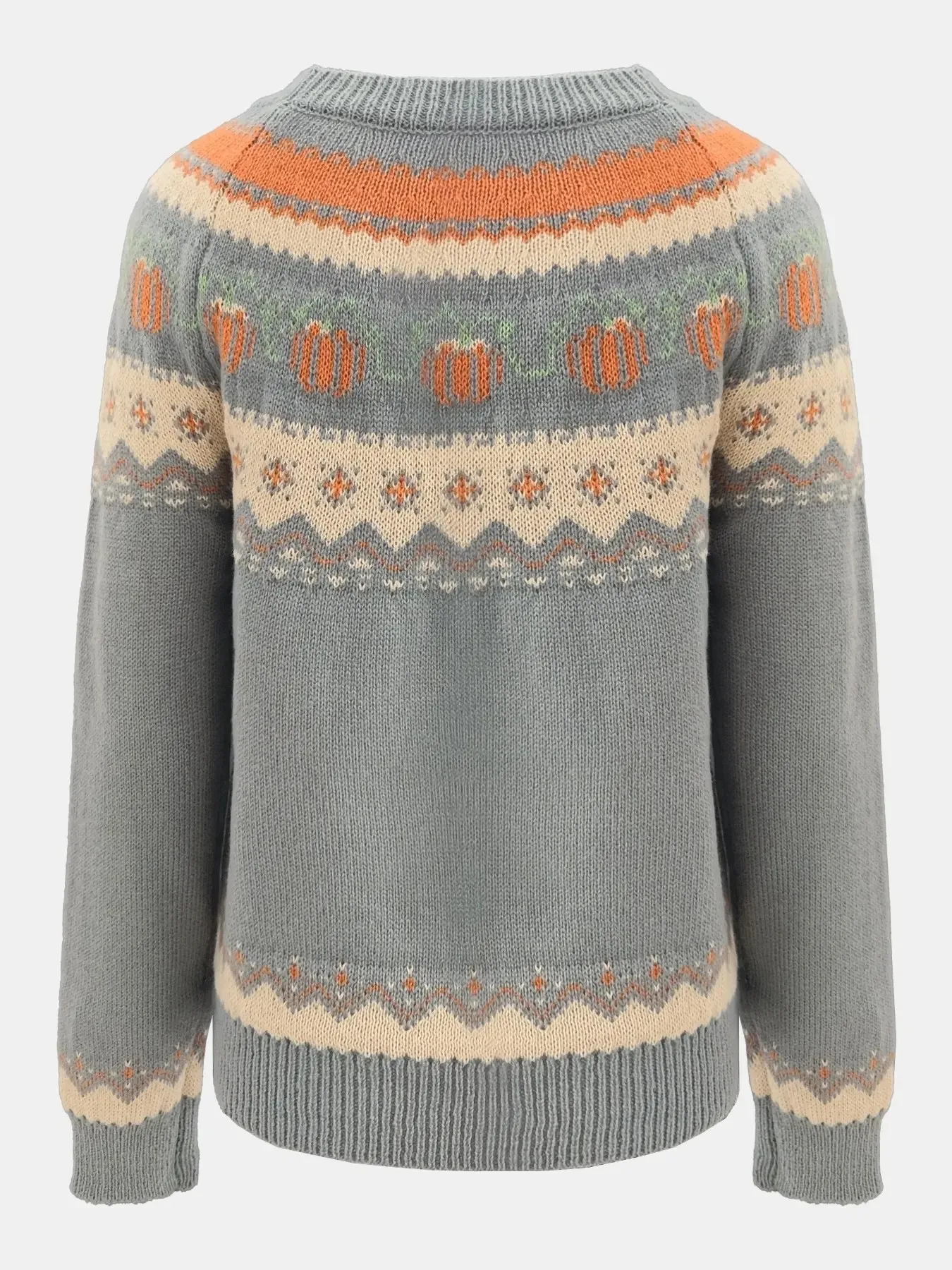 Round neck Halloween pumpkin pullover