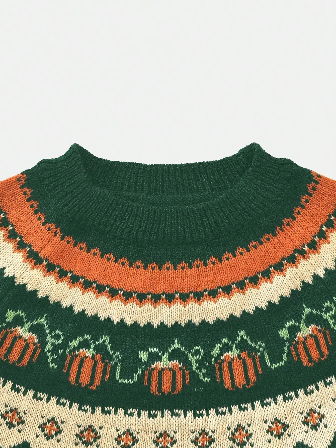 Round neck Halloween pumpkin pullover