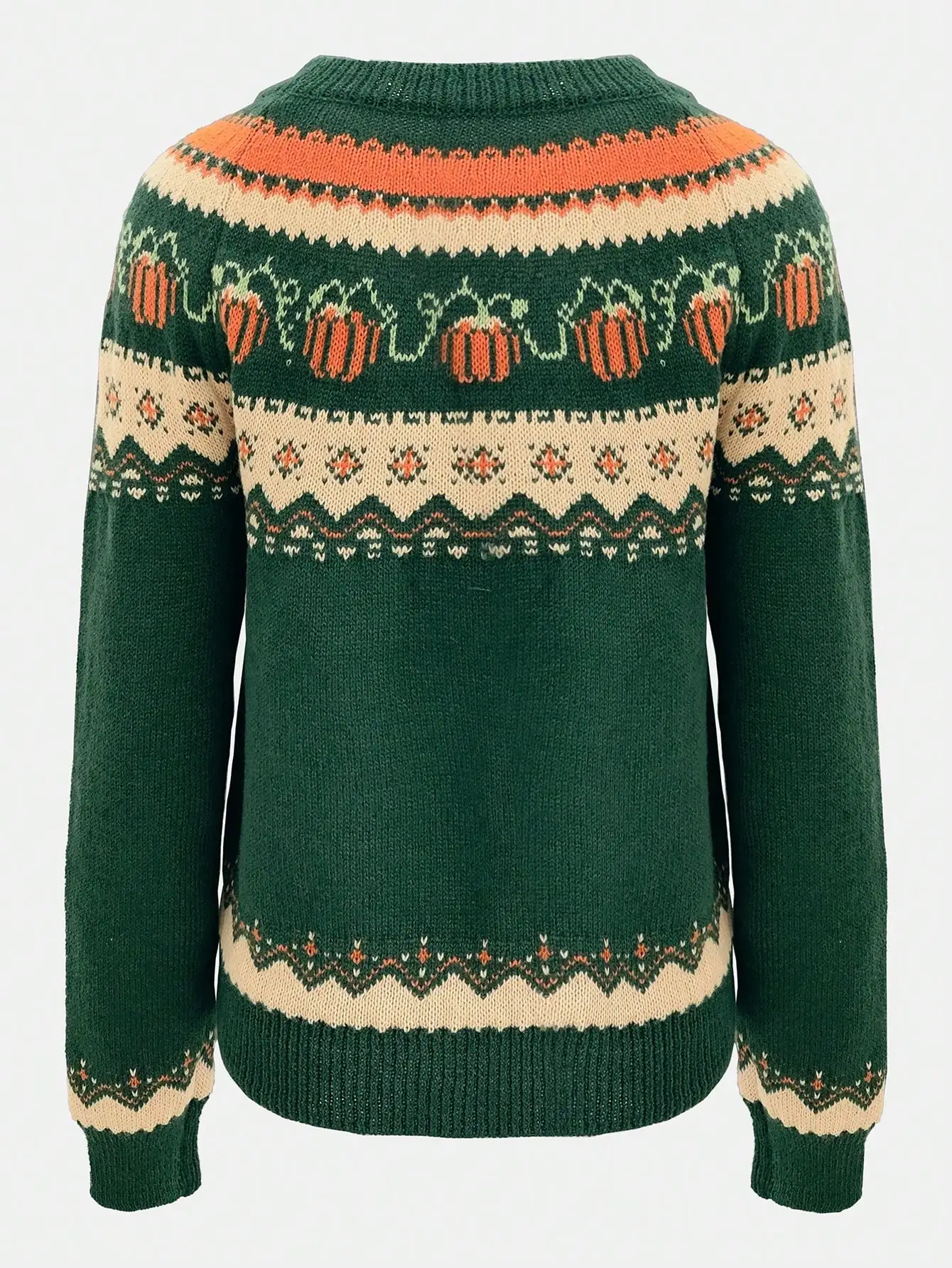 Round neck Halloween pumpkin pullover