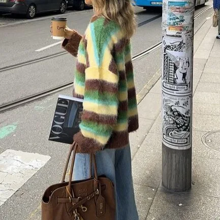 Colorful Striped Knit Sweater Colorful Striped Knit Sweater - Image 3