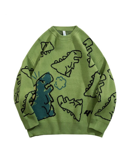 Harajuku Dinosaur Cartoon Oversize Sweater