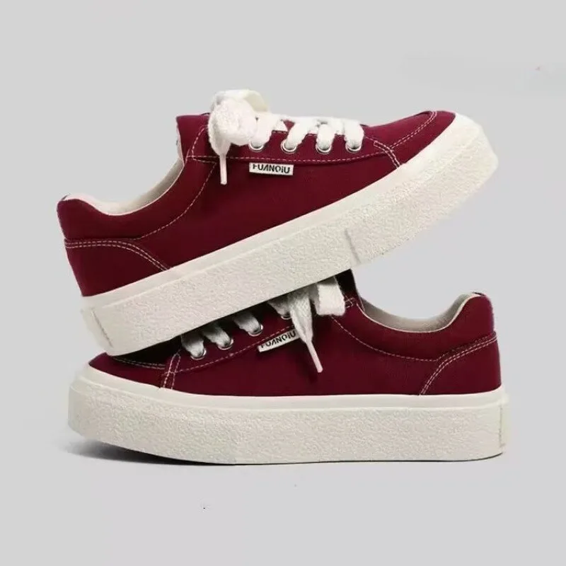 Red Vulcanize Casual Platform Sneakers