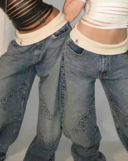 Alternative view of Retro Splicing Jeans