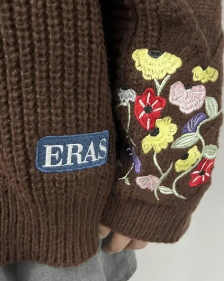 Alternative view of Flower Embroidered Knitted Sweater Cardigan