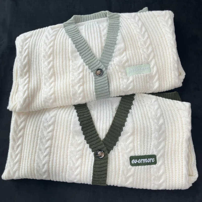 Flower Embroidered Knitted Sweater Cardigan