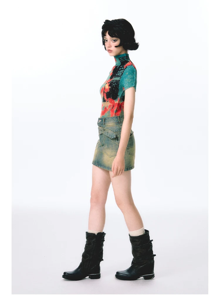 Bodycon Tie-Dye Crop Top