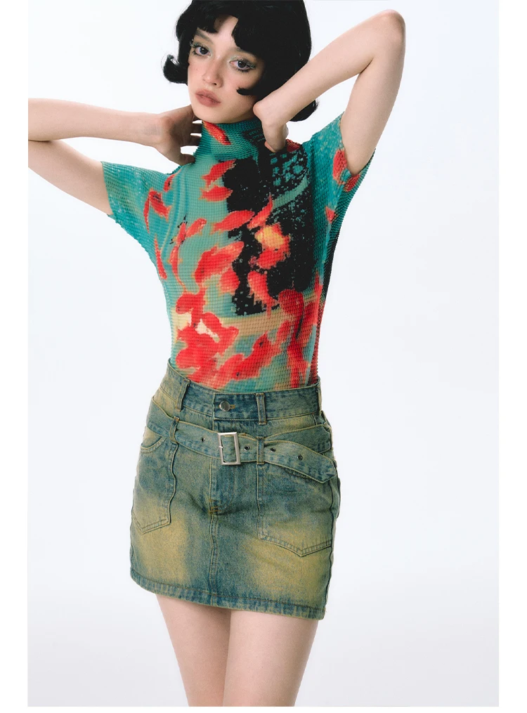 Bodycon Tie-Dye Crop Top