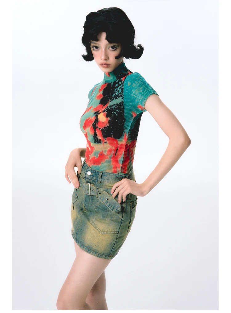 Bodycon Tie-Dye Crop Top