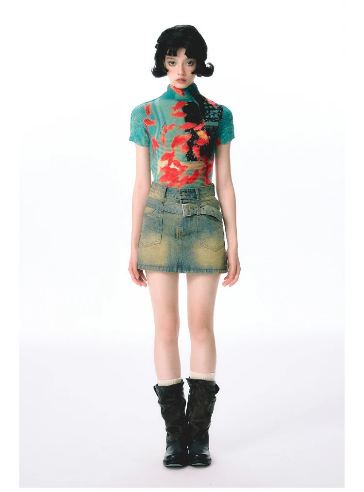 Bodycon Tie-Dye Crop Top