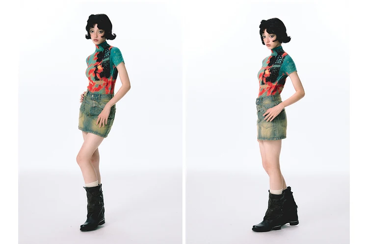 Bodycon Tie-Dye Crop Top