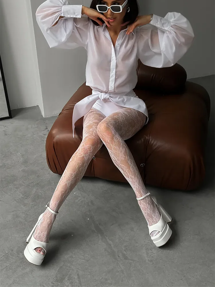 Floral Patterned Tights