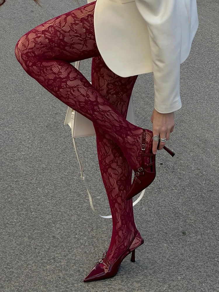 Floral Patterned Tights