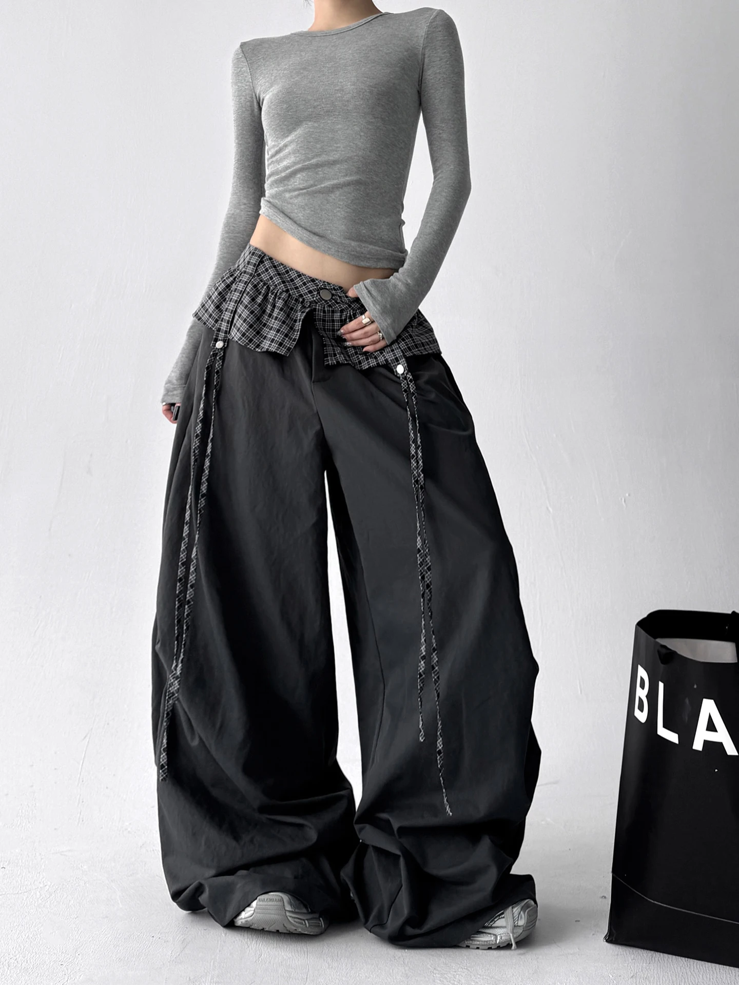 Black Gothic Oversize Parachute Pants Black Gothic Oversize Parachute Pants - Image 2