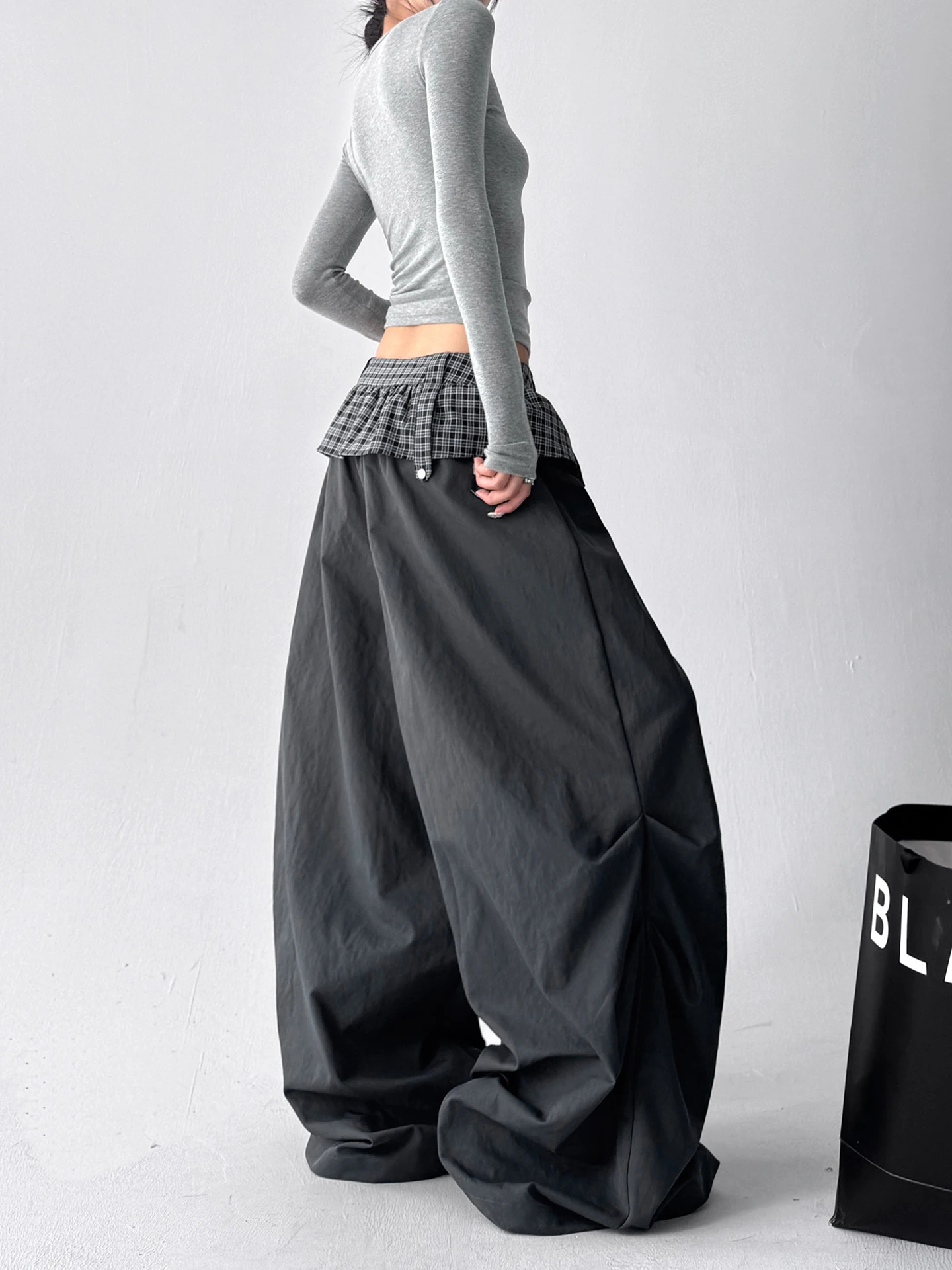 Black Gothic Oversize Parachute Pants Black Gothic Oversize Parachute Pants - Image 5