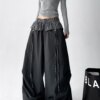 Black Gothic Oversize Parachute Pants 60612 j9ivev