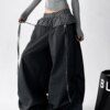 Black Gothic Oversize Parachute Pants 60612 q3x0cf