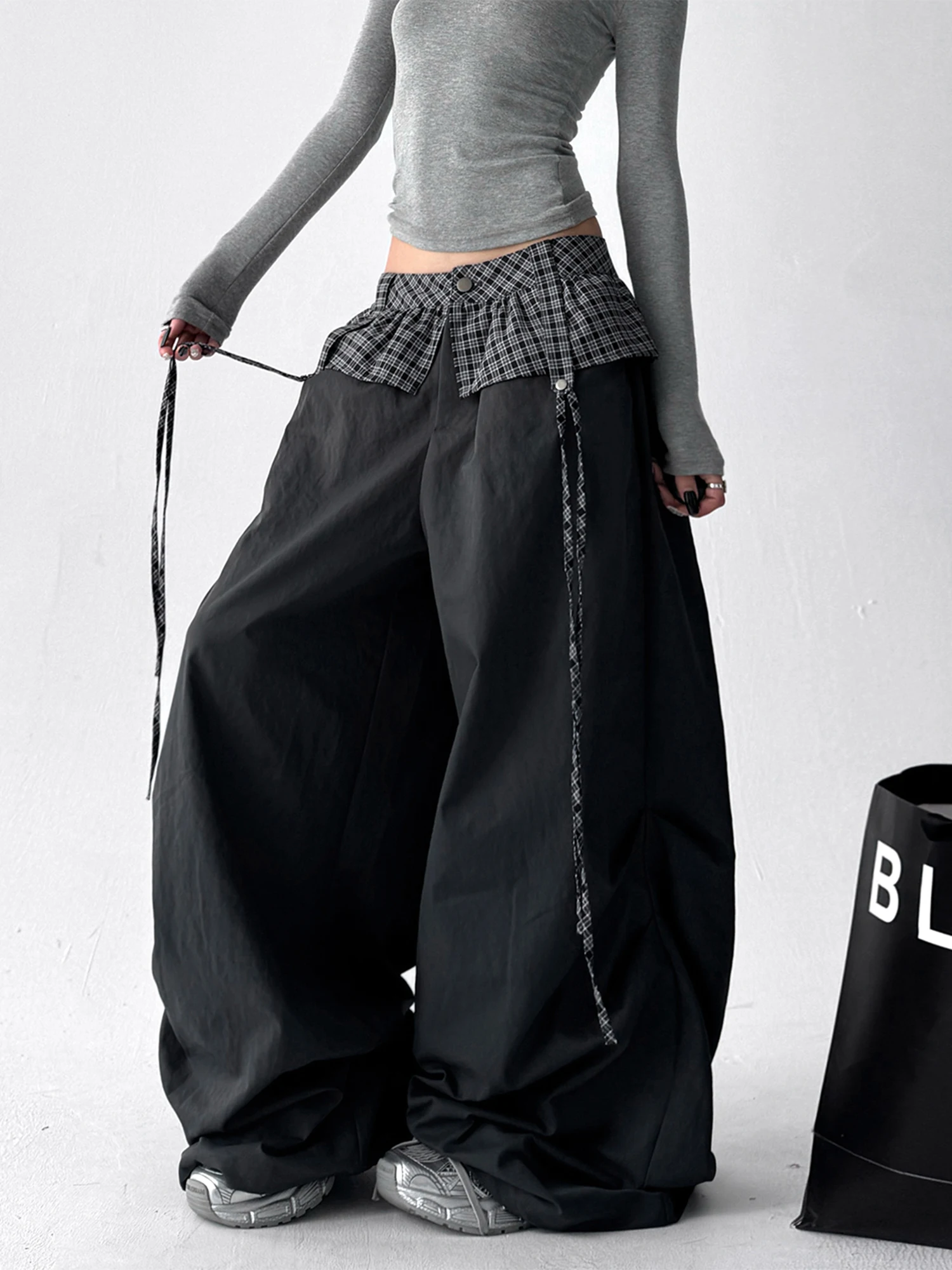 Black Gothic Oversize Parachute Pants Black Gothic Oversize Parachute Pants