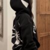 Full Zip Up Spider Hoodie 60727 a3vesv