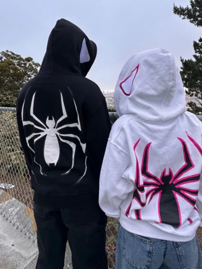 Full Zip Up Spider Hoodie Full Zip Spider Hoodie