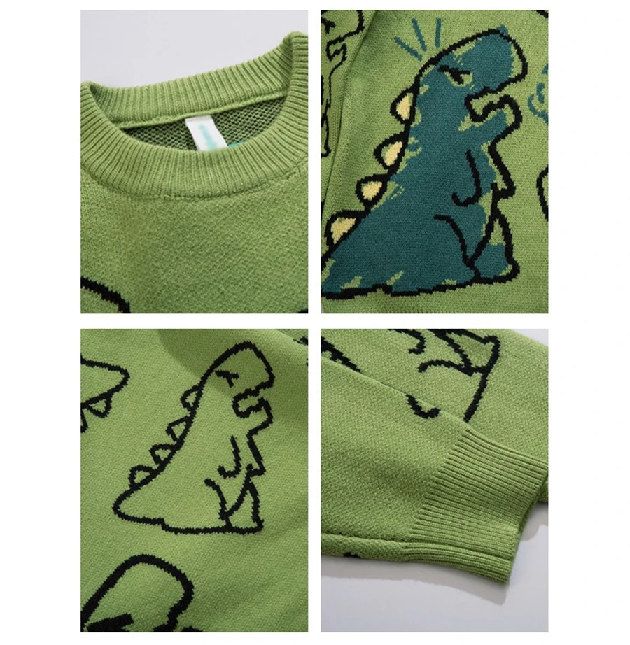 Harajuku Dinosaur Cartoon Oversize Sweater