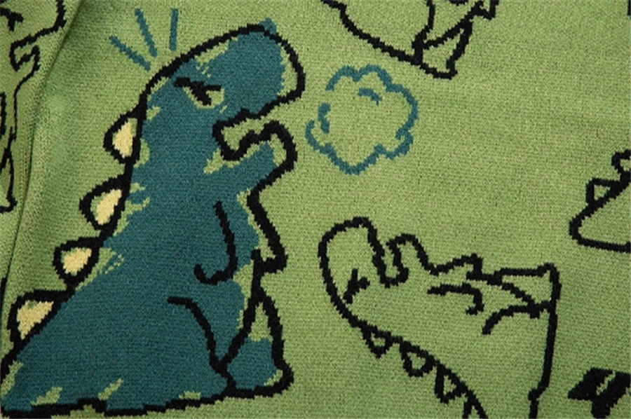 Harajuku Dinosaur Cartoon Oversize Sweater