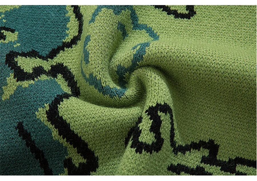 Harajuku Dinosaur Cartoon Oversize Sweater