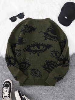 Alternative view of Abstract Eye Jacquard Sweater