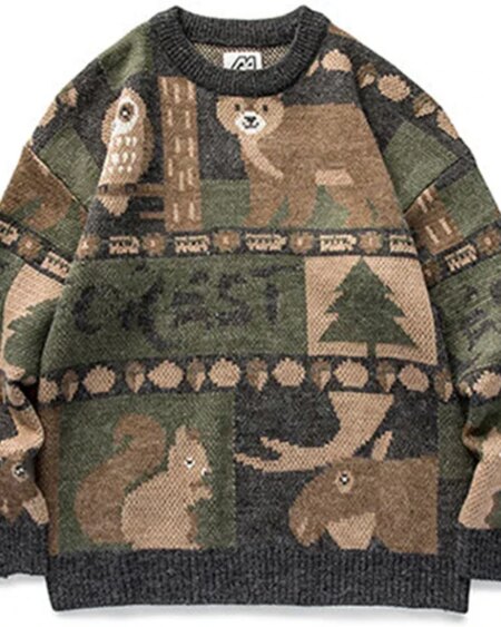 Y2K Vintage Bear Sweater