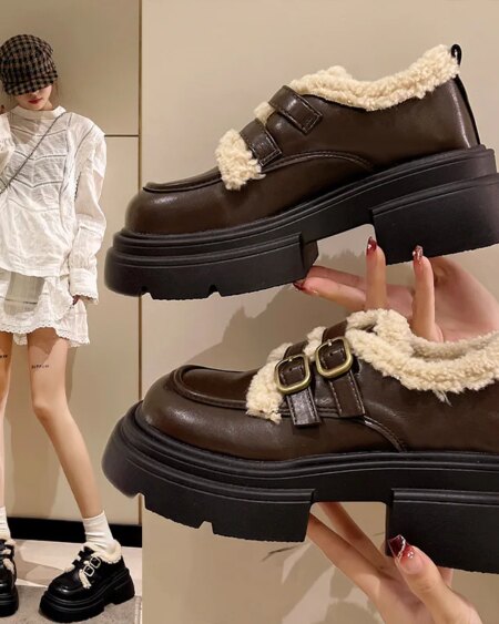Alternative view of Brown Princess Platform Loafers