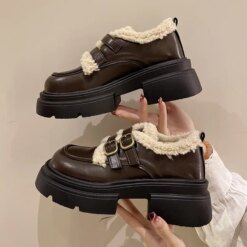 Brown Princess Platform Loafers