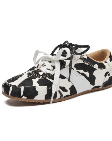 Women’s Genuine Leather Horse Hair Sneakers