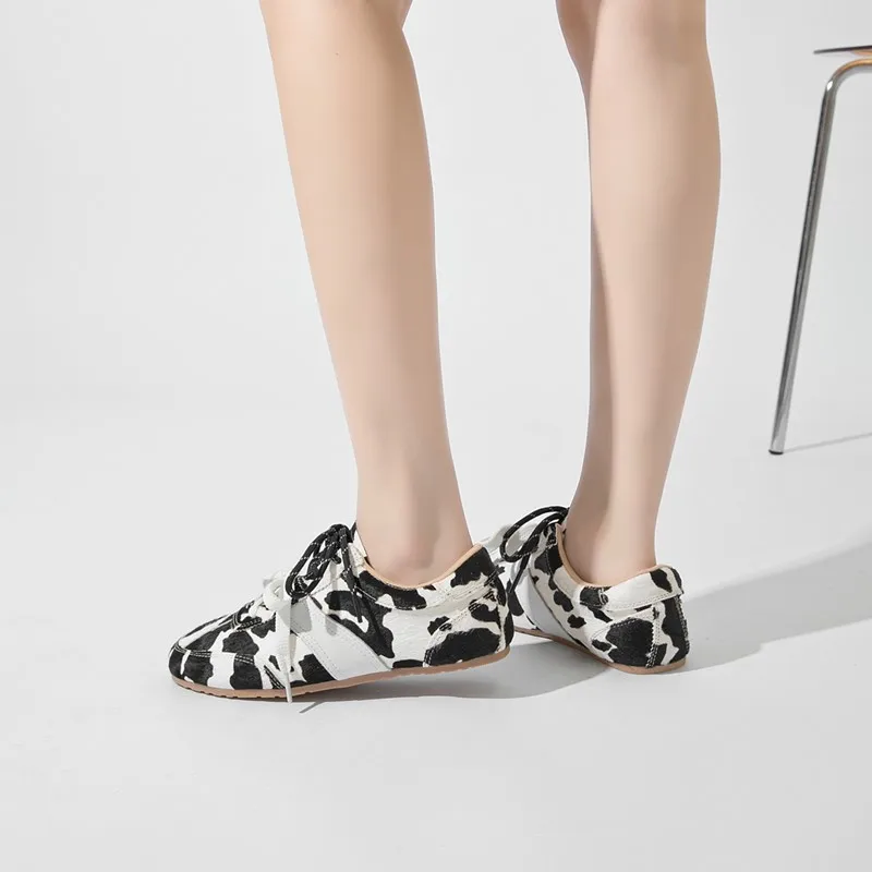 Women’s Genuine Leather Horse Hair Sneakers